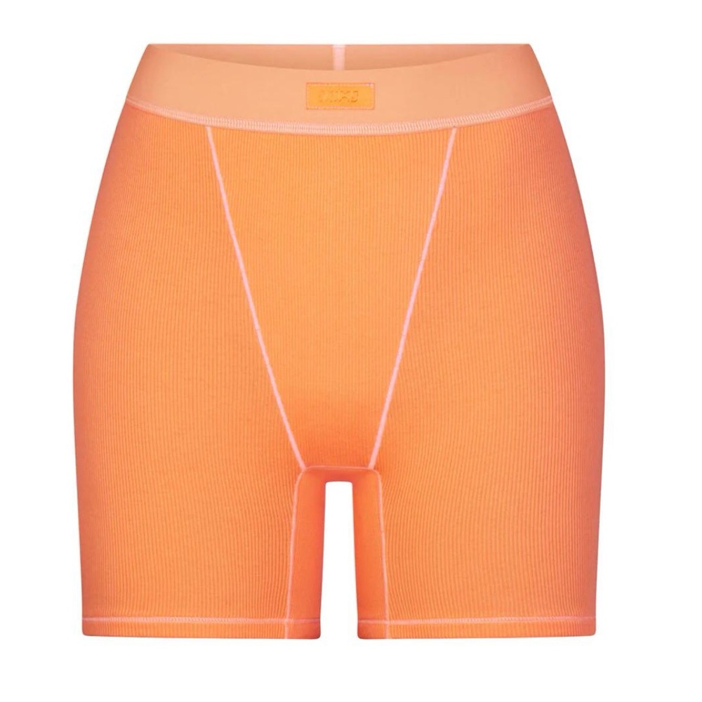 NWT SKIMS Cotton Rib Boxer - Apricot (Size M) 🍊 SOLD OUT COLOR